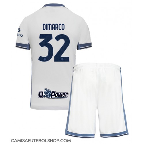 Camisa de time de futebol Inter Milan Federico Dimarco #32 Replicas 2º Equipamento Infantil 2024-25 Manga Curta (+ Calças curtas)